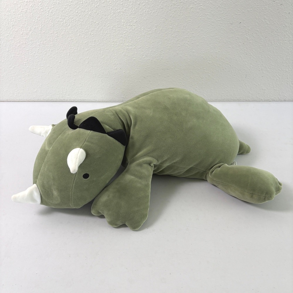 Pillowfort Weighted Plush Dinosaur Green Throw Pillow 24 x 7 Sensory Toy